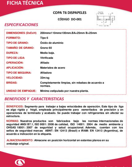 Ficha técnica CÓDIGO DO-001