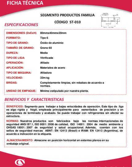 Ficha técnica COPA PRODUCTOS FAMILIA CÓDIGO ST-0010	Ficha técnica COPA PRODUCTOS FAMILIA CÓDIGO ST-0010