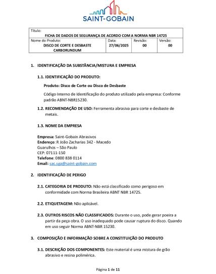 FDS TW - CARBORUNDUM