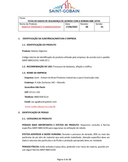 FDS-Rebolo orgânico Carborundum